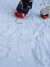 安善滑雪板儿童单人冰车双人雪橇滑沙滑草雪爬犁划冰车滑雪车户外加厚 100CM亲子款-红色 晒单实拍图