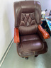 满誉老板椅子商务大班椅家用真皮办公电脑座椅靠背可躺升降总裁旋转椅 10轮咖啡色-头层牛皮 实木脚 实拍图