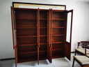 楠枫中式香樟木实木书柜带储物柜2门\3门\5门自由组合书柜带外抽屉柜 5门 实拍图
