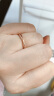 YYEU银气质排钻线条戒指女日系简约小巧交叉小清新手指环 s925银 玫瑰金色线条戒指 实拍图