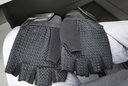 华臣羊半指手套男运动户外格斗秋冬季健身登山防滑骑行露指战术手套 黑色 均码 实拍图