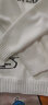 稻草人（MEXICAN）加绒高领毛衣男韩版潮流印花宽松冬季保暖针织衫外套 白色 L 实拍图