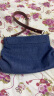 袋鼠（KANGAROO）小众设计牛仔布复古斜挎包包女包2024斜挎韩版休闲通勤褶皱单肩包 牛仔蓝色 晒单实拍图