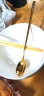 欧乐多 长柄勺子咖啡搅拌勺 304不锈钢奶粉搅拌勺蜂蜜奶茶长把勺子 尖头金色21cm 实拍图