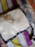 无印良品（MUJI）女式 棱纹编织V领短款背心女装上衣春季针织马甲叠穿毛衣 米白色条纹 S （155/80A） 晒单实拍图