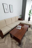 木丞 金丝胡桃木实木沙发组合客厅新中式现代简约轻奢木质沙发布艺1+2+3组合贵妃转角客厅家具 单人位 标准款 实拍图