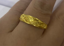 六福珠宝 足金龙凤结婚对戒黄金戒指女款 计价 B01TBGR0018 约3.50克 实拍图