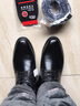 VGASISCOU男士棉鞋冬季加绒保暖商务正装真皮羊毛加厚皮毛一体休闲高帮皮鞋 M55502黑色 40 实拍图