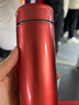 希诺（HEENOOR） 保温杯男女士不锈钢真空车载水杯 商务办公便携茶杯高颜值泡茶杯 红色550ml 实拍图