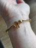 周生生情人节礼物足金光面黄金手镯传承素圈圆棍90194K计价06圈12克 实拍图
