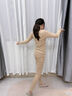 舞东方德绒儿童肤色保暖内衣秋冬季女童舞蹈服肉色加绒打底衣隐形打底衫 肉色-德绒【上衣+裤子】 140 (身高130-140厘米) 实拍图
