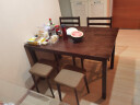 家逸实木餐桌简约一桌四凳小户型餐桌凳组合食堂饭桌1.2米+4凳 实拍图
