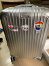 百娑（BilovSol）全铝镁合金行李箱男全金属拉杆箱全铝合金拉杆箱万向轮商务  磨砂版 银色 22寸 实拍图