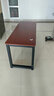 福红龙【现货秒发】电脑桌台式家用现代简约写字桌办公学习简易书桌 柚木色+黑架 长160*宽60*高73 实拍图