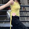URTHK RELOSA UR小型双肩包女2025新款日系学生书包小香风链条包水桶包迷你小背包 银色 实拍图