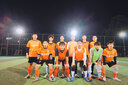 KELME /卡尔美定制足球服男套装比赛透气短袖V领组队服印字印号球衣 8351ZB1085荧光橙 XL 实拍图