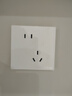 美的（Midea）开关插座面板86型家用办公暗装墙壁多孔一开双控五孔usb三孔16A 斜五孔插座（10只装） 实拍图