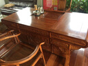 唐司 红木家具非洲花梨（学名：刺猬紫檀）茶桌 实木茶桌椅组合 中式客厅泡茶台茶几 1.75米茶桌+5圈椅 实拍图