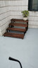 袭美木艺室内养花小型防腐木花架盆栽花盆架落地多层阳台阶梯式绿植架客厅 100cm长四件套碳化色 实拍图