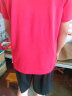欧联霸运动套装短袖男夏季跑步服休闲两件套速干衣T恤五分裤足球训练服 红色 3XL（建议160-175斤） 实拍图