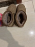 意尔康女靴短筒棉鞋一脚蹬时尚短靴女简约轻便雪地靴 26322W 浅棕色 37  实拍图