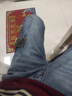 狄帝鲨美式工装裤子男春秋季直筒复古做旧休闲裤宽松多口袋军事风牛仔裤 蒂罗娜-103【蓝色】 M 实拍图