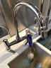 双把双孔15/20CM老式面盆水龙头冷热不锈钢水槽菜盆混合龙头立式大孔距15/20公分厨房船用 【变径可调】扳把款单个龙头 实拍图