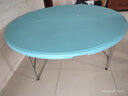 方杰 折叠圆桌餐桌酒店大圆桌面家用桌子户外便携式塑料餐桌吃饭桌 1.65米 11-13人蓝 加固 实拍图
