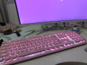 前行者真机械手感蒸汽朋克键盘鼠标耳机三件套装台式电脑办公笔记本外接有线游戏网吧吃鸡薄膜静音键鼠 粉色白光(复古版)单键盘 实拍图