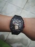 豪法【双11钜惠】自动陀飞轮手表碳纤维镂空男机械表酒桶型时尚手表  魅力黑【双面碳纤/自动陀飞轮】 实拍图