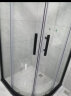 浪鲸（SSWW）钻石型弧形淋浴房隔断卫生间干湿分离浴屏玻璃平开移门砖石形浴室 铝合金/亮银900*900【现货】 实拍图