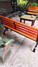 田门前 公园椅 防腐木实木 户外长椅子公园休息椅塑木椅景区广场长椅铸铝户外休闲椅子靠背椅 普通防腐木1.2米有靠背 实拍图