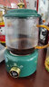乐炖 养生壶迷你办公室一人用煮茶壶小型煮茶器全玻璃电热杯煮水烧水壶55度电炖养生杯礼物便携花茶壶 绿0.6L+礼盒（不带杯） 实拍图