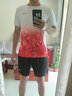 李宁（LI-NING）羽毛球服套装成人专业比赛运动服速干短袖圆领训练排汗团购印字 男子/白色上衣/黑色短裤 套装 3XL 实拍图