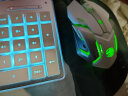 前行者X7S无线键盘鼠标套装真机械手感键盘可充电静音台式笔记本电脑电竞游戏办公打字通用蓝牙键鼠外设 金属银【蓝光】无线套装 实拍图