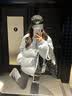 诗丹蕊冬季学院风设计感蓝色棉服女韩系新款ins羽棉袄绒服棉衣面包服潮 波点蓝色 均码【可备注码数】 实拍图