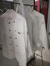 耐典厨师工作服男女长袖酒店餐饮后厨食堂烘焙秋款厨师服单上衣 4XL 实拍图