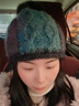 卡蒙（Kenmont）秋冬手工粗毛线贝雷帽女狐狸毛球大头围针织帽卷边后托帽km-9233 实拍图