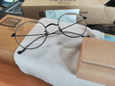 蔡司（ZEISS）镜片近视眼镜男变色防蓝光专业可配度数平光超轻钛架大脸眼睛框女 大框圆框 玫瑰金 配LASHION1.67非球面镜片300~800 实拍图