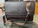 七匹狼男士单肩包全真皮横款真牛皮单肩斜挎包纯头层牛皮大容量男包软皮 啡色 实拍图