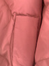 雪中飞秋冬新款女式短款宽松纯色百搭休闲保暖羽绒服外套女 灰粉色 160 实拍图