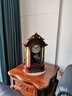 汉时（Hense）机械实木座钟客厅仿古台钟欧式复古坐钟古典报时钟表摆件HD07 椴木（31天机械机芯） 实拍图