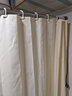 蓓柅酒店卫生间浴帘布纯色提花浴室帘套装洗澡隔断防水帘加厚淋浴挂帘 暖米色 宽200*高200cm 实拍图