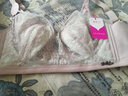 安致儿 文胸薄款内衣女性感大码显小收副乳胸罩透明蕾丝聚拢无钢圈超薄 藕粉 90B （40=90BCD通杯） 实拍图