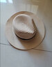 慕衣宾士草帽男女夏天旅游度假帽子男潮宽沿沙滩帽防晒男士太阳帽遮阳礼帽 米色 实拍图