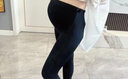 猫人（MiiOW）孕妇打底裤外穿大码长裤秋冬孕妇裤加绒加厚裤子冬装黑色M 实拍图