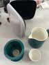 琦轩源旅行茶具便携功夫茶具套装快客杯陶瓷茶壶泡茶杯防烫户外定制LOGO 汝窑雅韵-米黄+旅行包 一壶3杯 实拍图