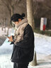 目丸围巾女秋冬季鹿角毛茸茸护耳三件套双层加厚围脖手套帽子一体保暖 2#鹿角毛绒一体帽驼色 实拍图