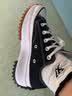 匡威（Converse）RunStarHike 黑白熊猫 高帮厚底增高帆布运动鞋情侣休闲鞋男女鞋 168816C 黑色 36 /4 实拍图