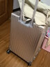 执古BM行李箱全铝镁合金拉杆箱密码小型飞机登机箱大容量铝框旅行箱 银色 24英寸【托运箱，3-7天长旅行】 实拍图